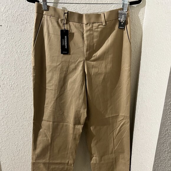 NWT Express Producer Modern Fit Khaki Dress Pants Size 30 30x30 Mens Jeans Dress - Picture 1 of 6
